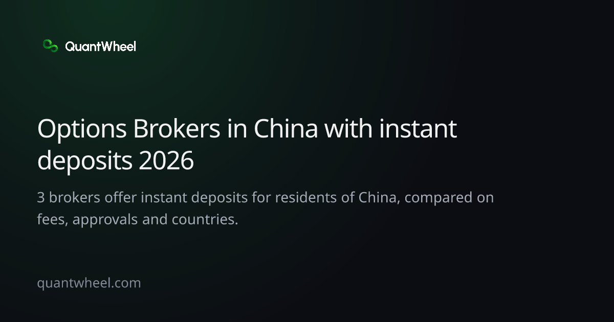 The share card of Options brokers in China with instant deposits