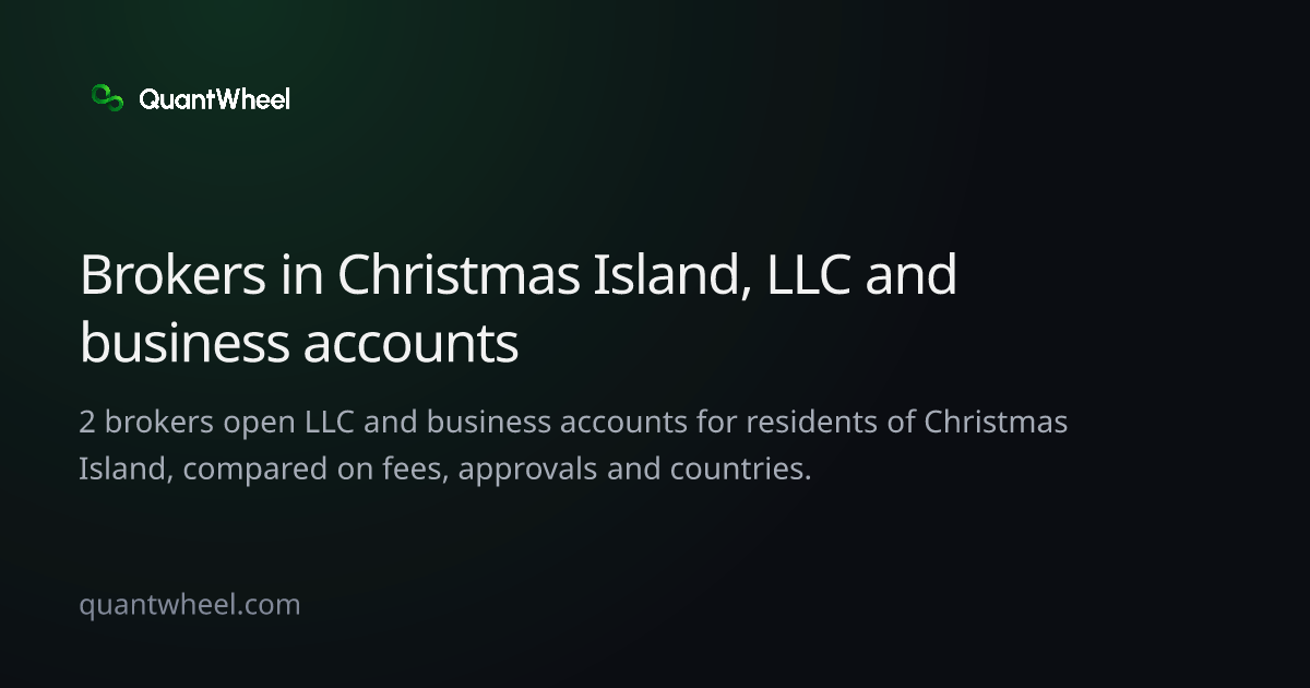 The share card of Options brokers in Christmas Island for LLC and business accounts