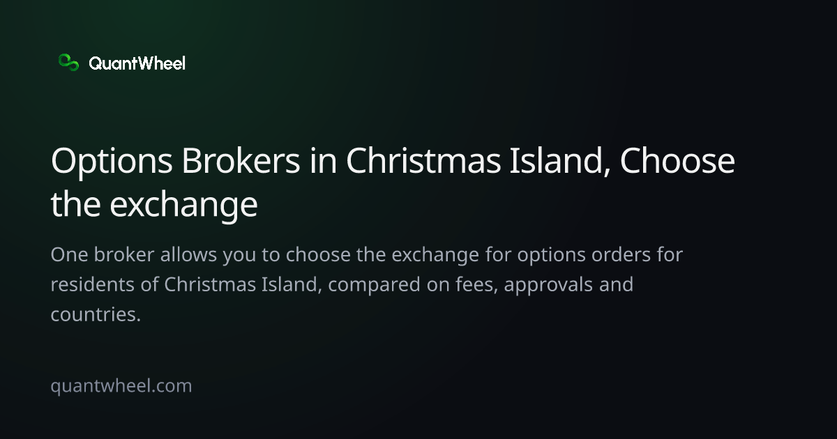 The share card of Options brokers in Christmas Island that let you choose the exchange