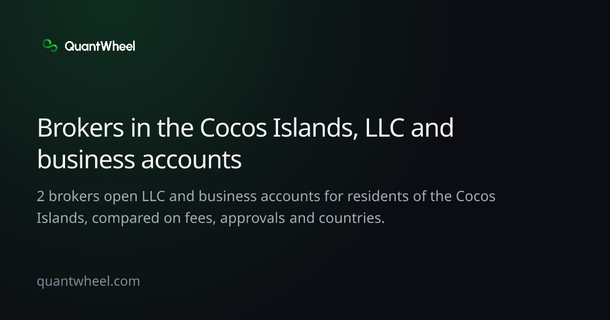 The share card of Options brokers in the Cocos Islands for LLC and business accounts