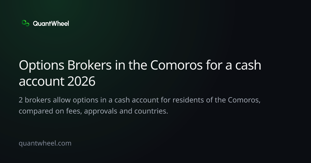 The share card of Options brokers in the Comoros for a cash account