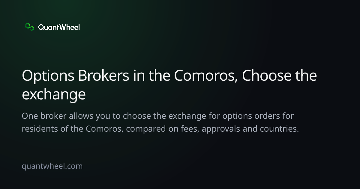 The share card of Options brokers in the Comoros that let you choose the exchange