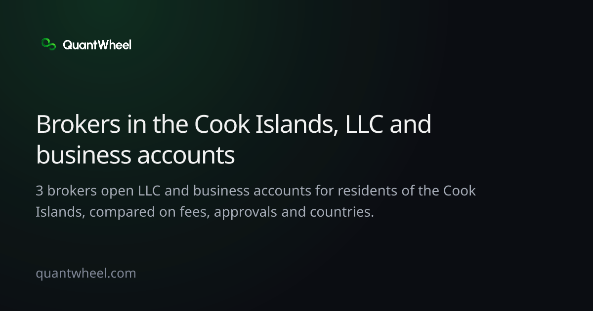 The share card of Options brokers in the Cook Islands for LLC and business accounts