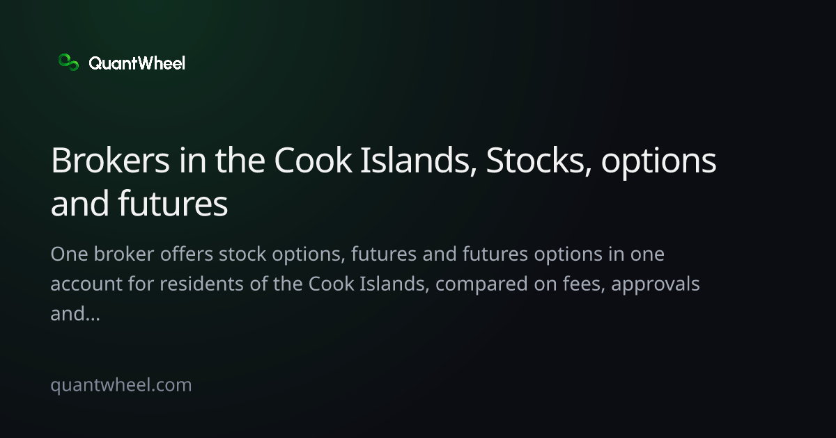 The share card of Options brokers in the Cook Islands with options and futures in one account
