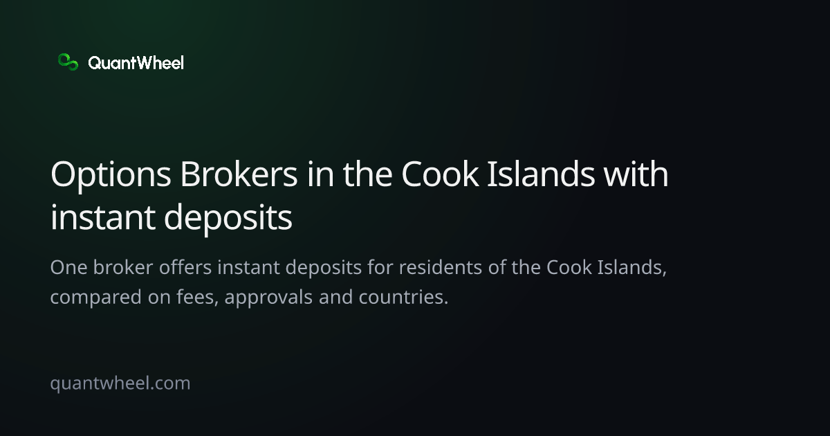 The share card of Options brokers in the Cook Islands with instant deposits