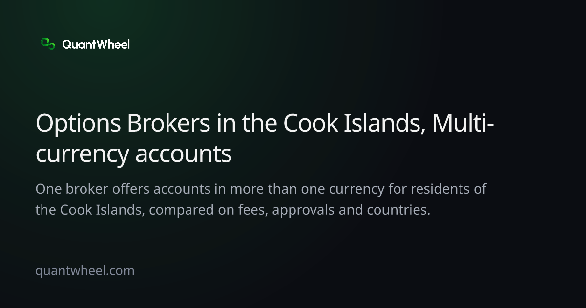 The share card of Options brokers in the Cook Islands with multi-currency accounts