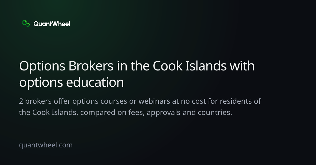 The share card of Options brokers in the Cook Islands with options education
