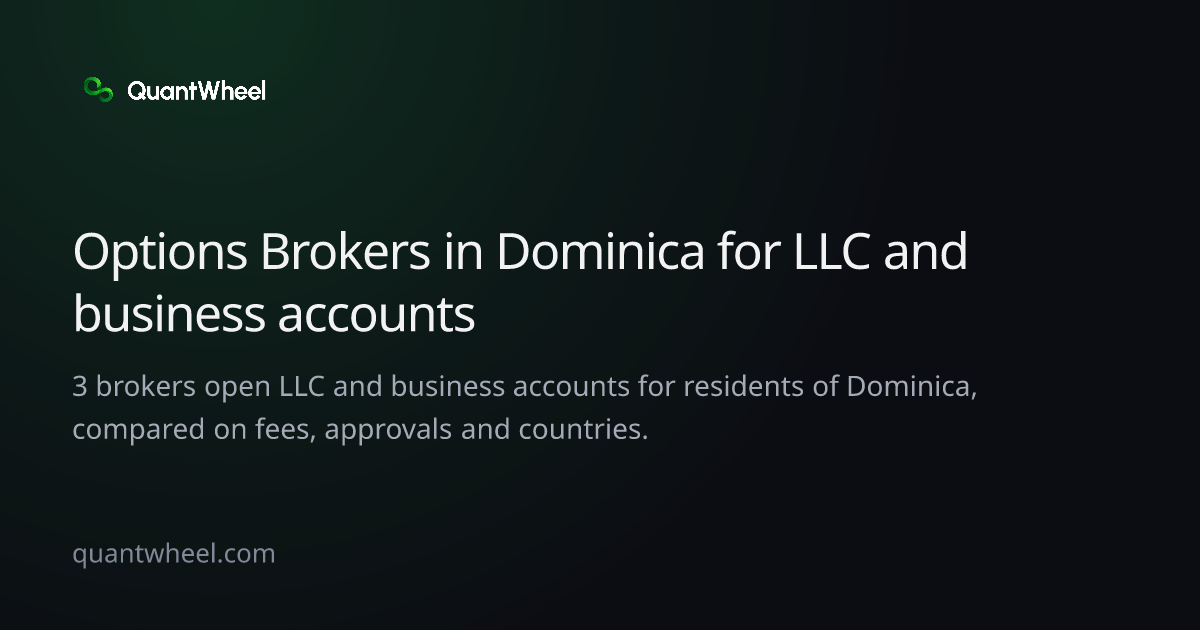 The share card of Options brokers in Dominica for LLC and business accounts