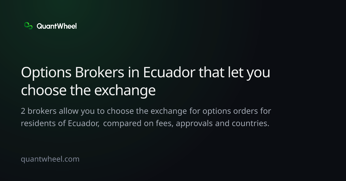 The share card of Options brokers in Ecuador that let you choose the exchange