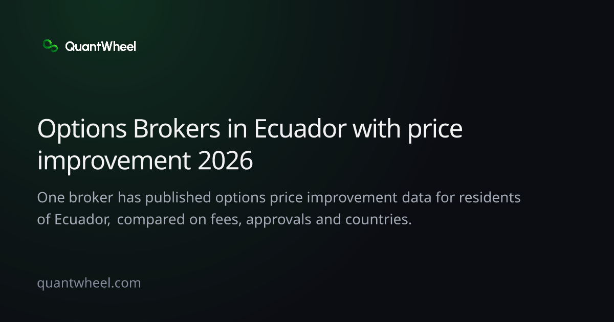 The share card of Options brokers in Ecuador with price improvement