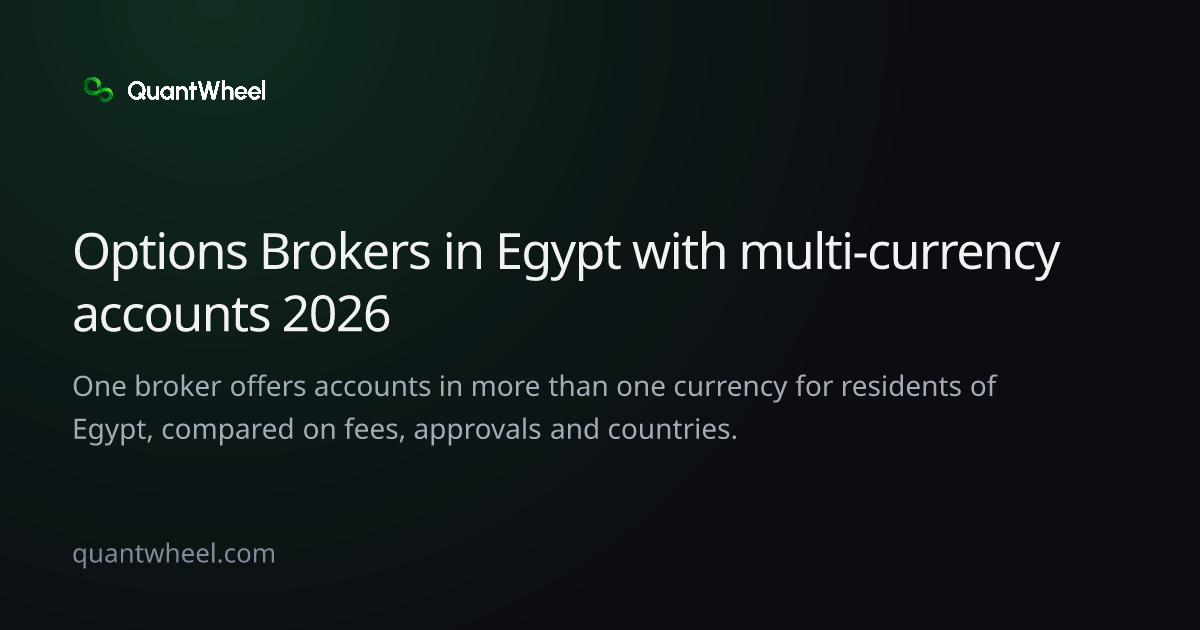 The share card of Options brokers in Egypt with multi-currency accounts
