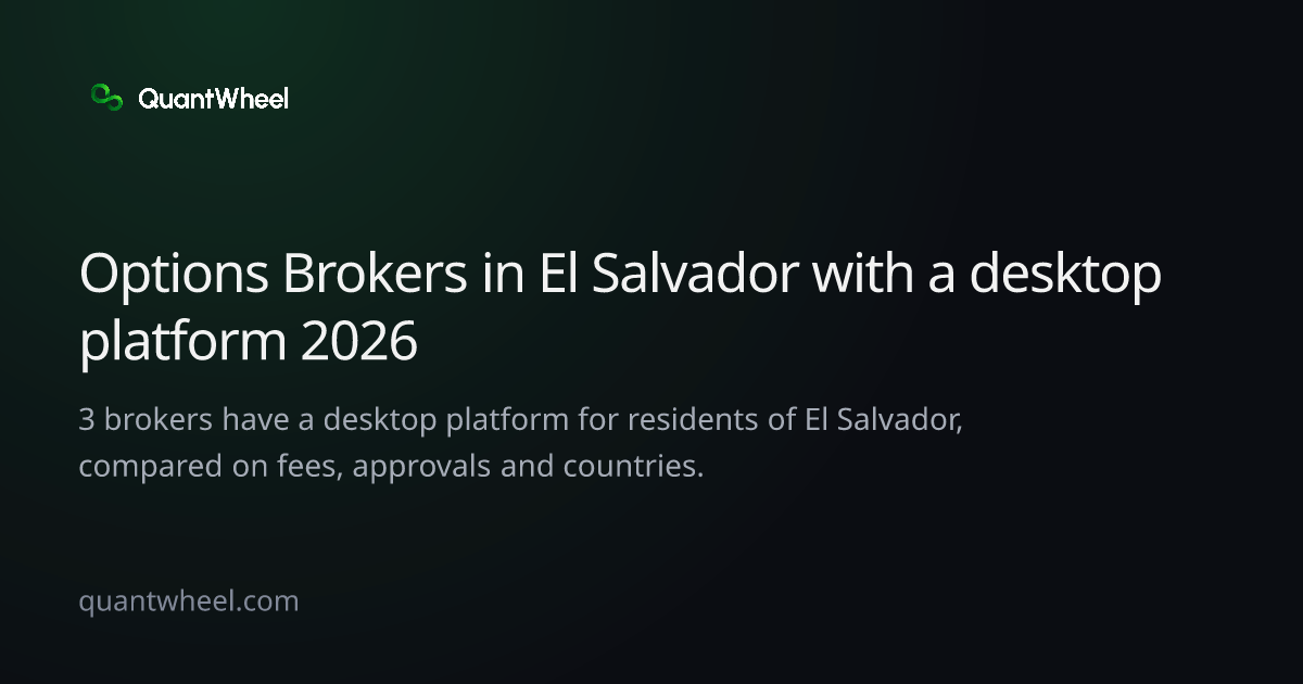 The share card of Options brokers in El Salvador with a desktop platform