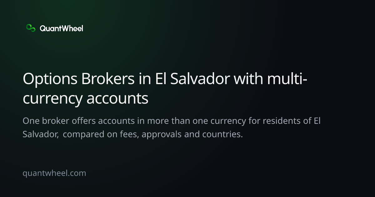 The share card of Options brokers in El Salvador with multi-currency accounts
