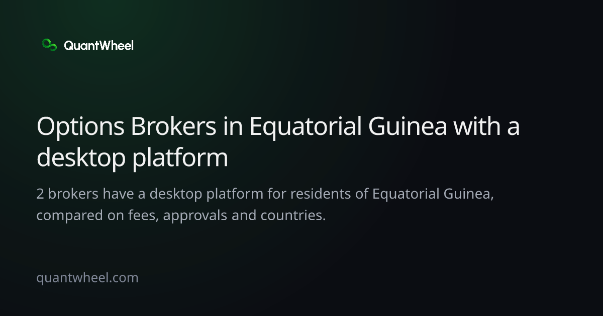 The share card of Options brokers in Equatorial Guinea with a desktop platform