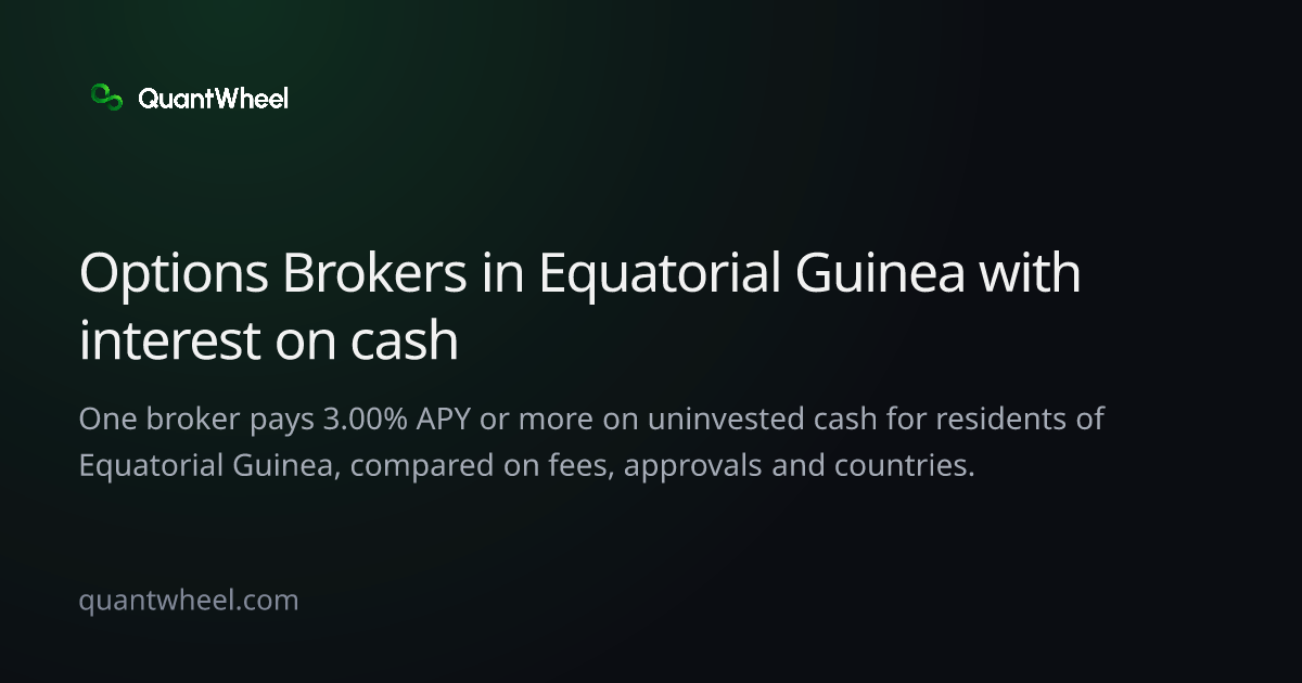 The share card of Options brokers in Equatorial Guinea with interest on cash