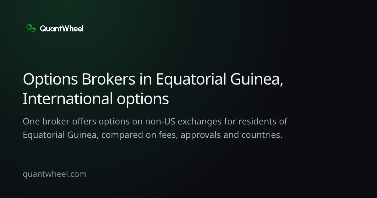 The share card of Options brokers in Equatorial Guinea with options on non-US exchanges