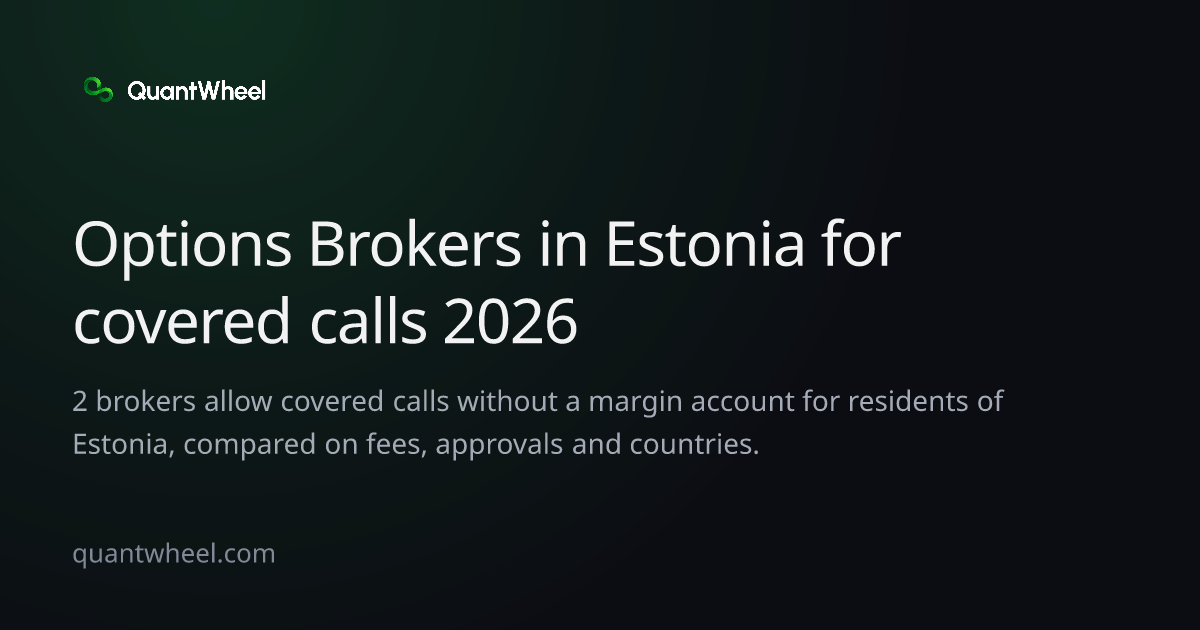 The share card of Options brokers in Estonia for covered calls
