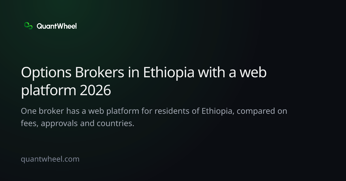 The share card of Options brokers in Ethiopia with a web platform