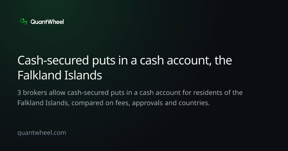 The share card of Options brokers in the Falkland Islands for cash-secured puts