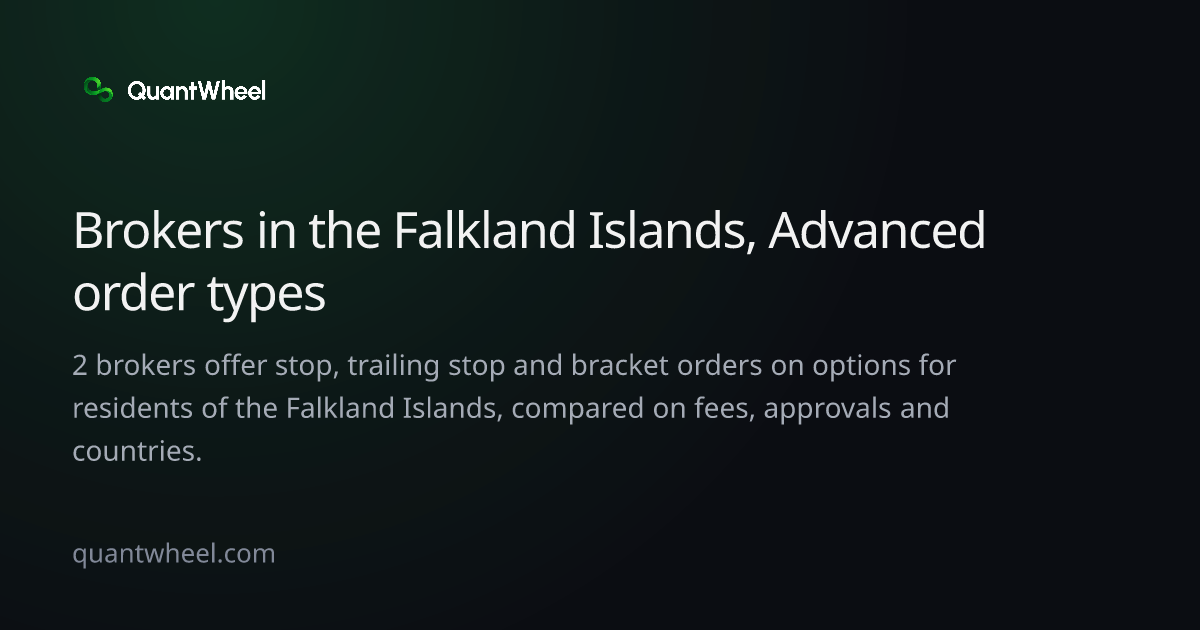 The share card of Options brokers in the Falkland Islands with advanced order types