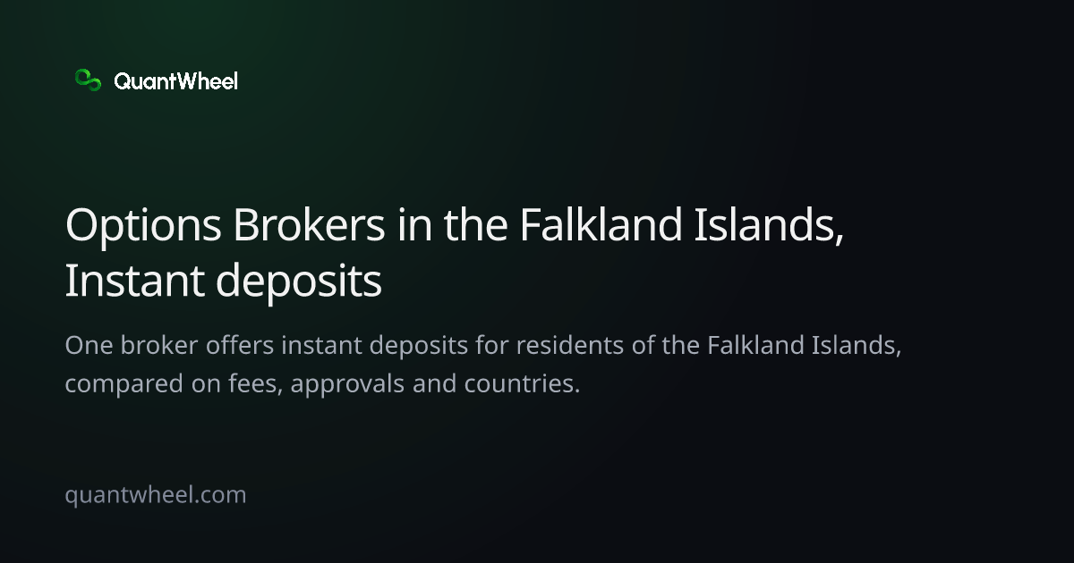 The share card of Options brokers in the Falkland Islands with instant deposits