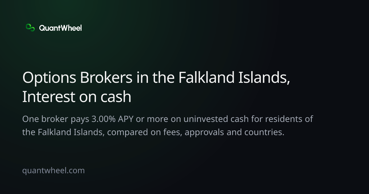 The share card of Options brokers in the Falkland Islands with interest on cash