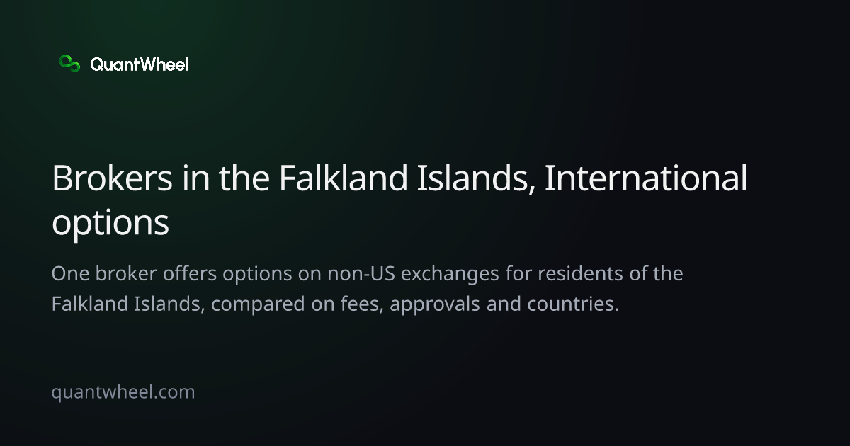The share card of Options brokers in the Falkland Islands with options on non-US exchanges