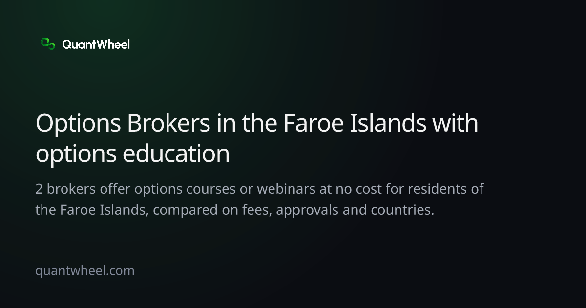 The share card of Options brokers in the Faroe Islands with options education