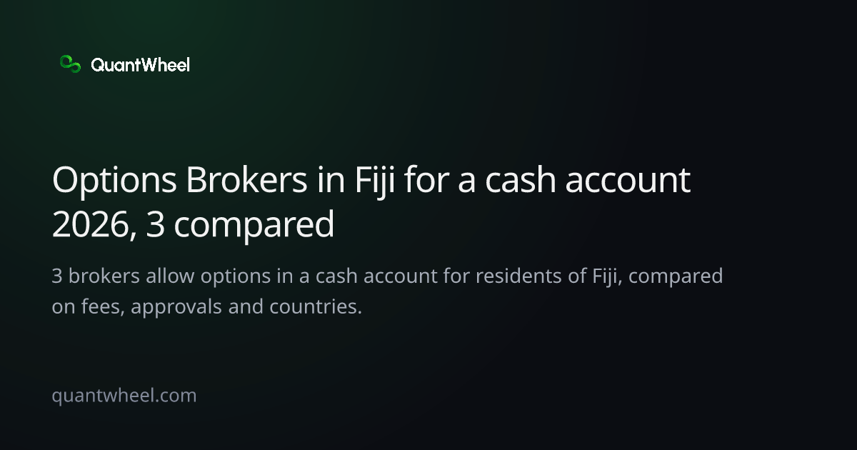 The share card of Options brokers in Fiji for a cash account