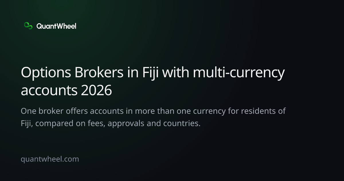 The share card of Options brokers in Fiji with multi-currency accounts