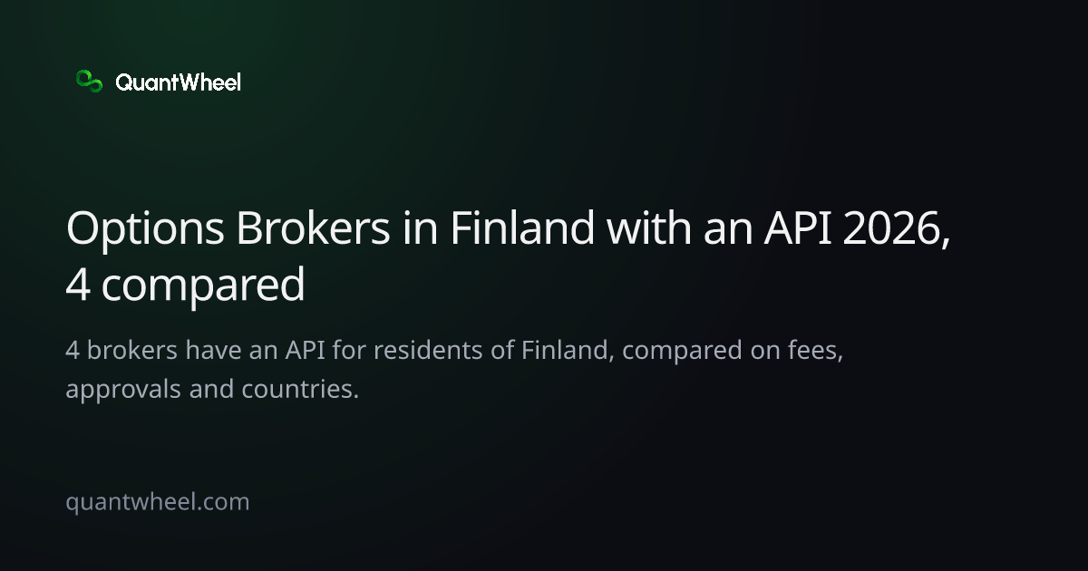 The share card of Options brokers in Finland with an API