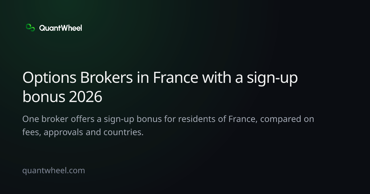The share card of Options brokers in France with a sign-up bonus