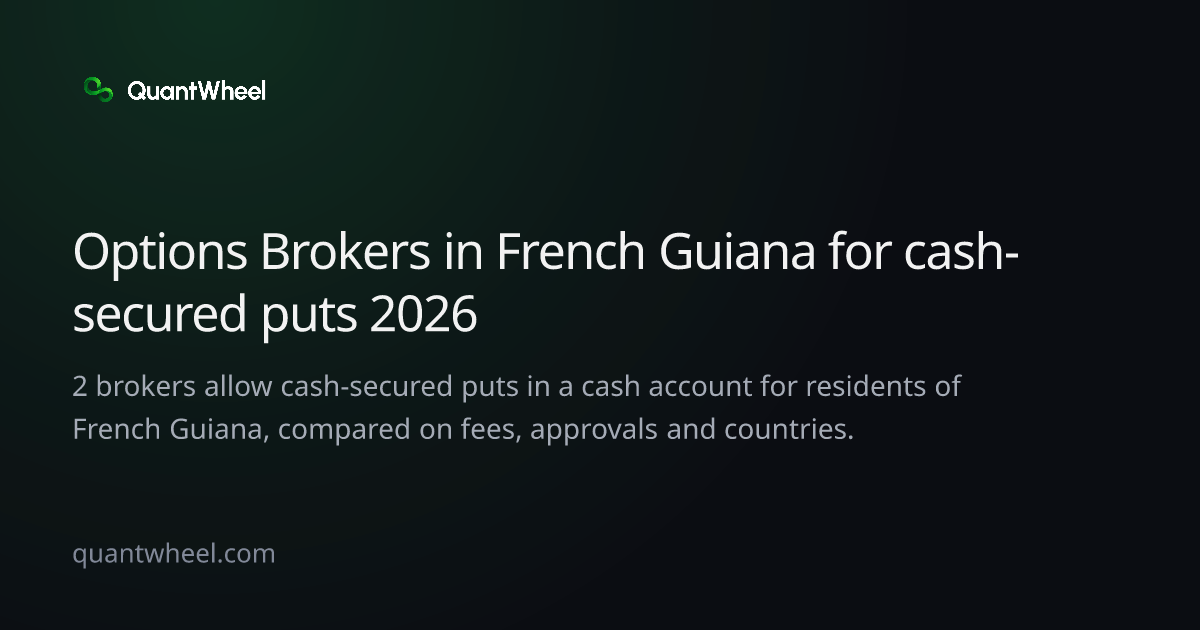The share card of Options brokers in French Guiana for cash-secured puts