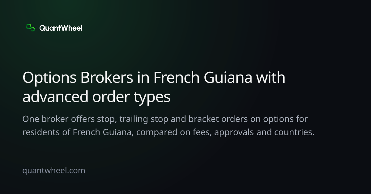 The share card of Options brokers in French Guiana with advanced order types