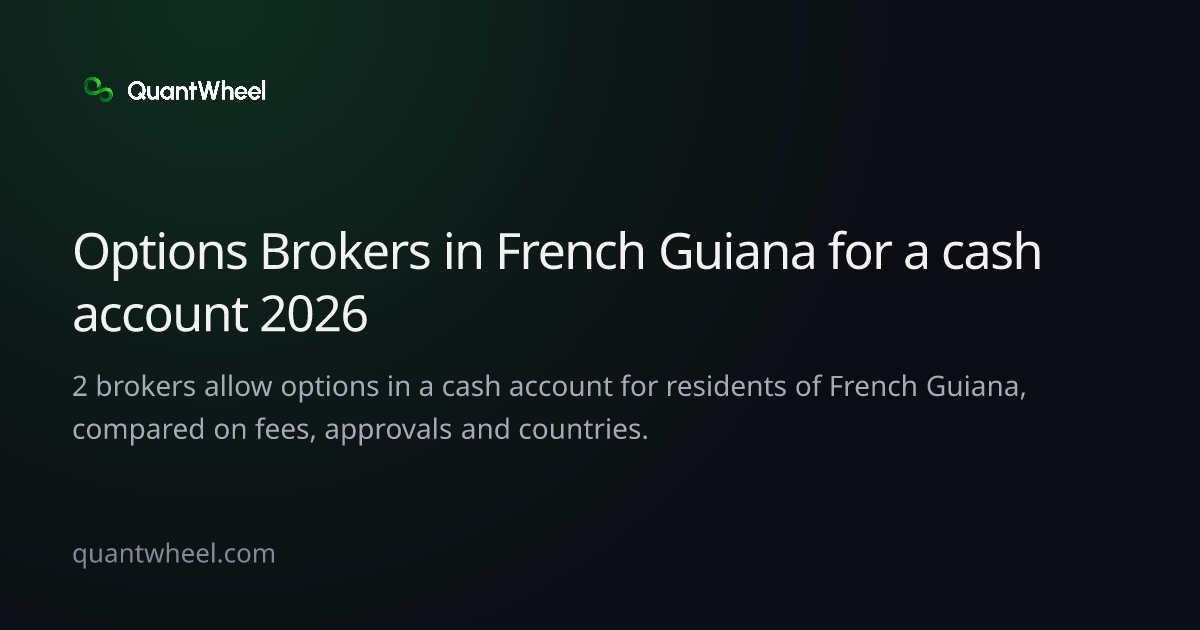 The share card of Options brokers in French Guiana for a cash account