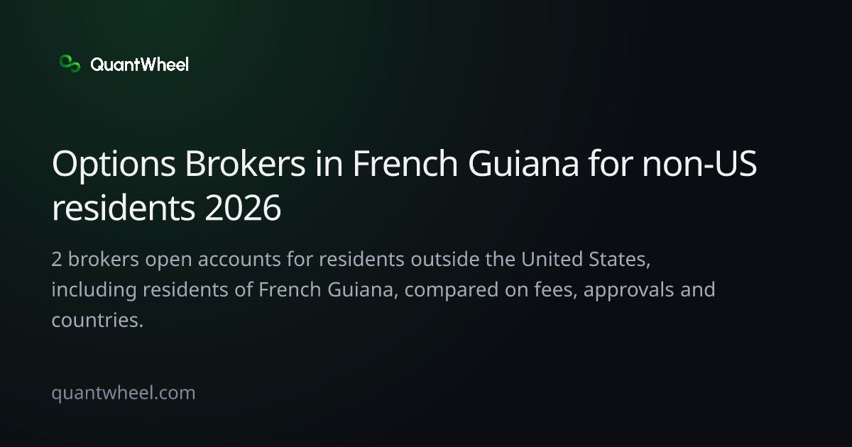 The share card of Options brokers in French Guiana for non-US residents