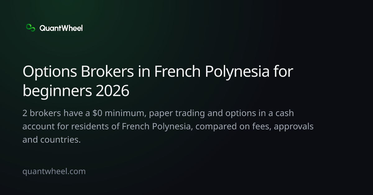 The share card of Options brokers in French Polynesia for beginners
