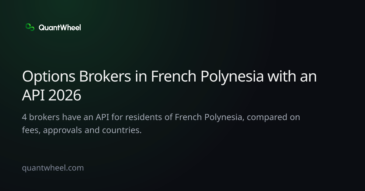The share card of Options brokers in French Polynesia with an API