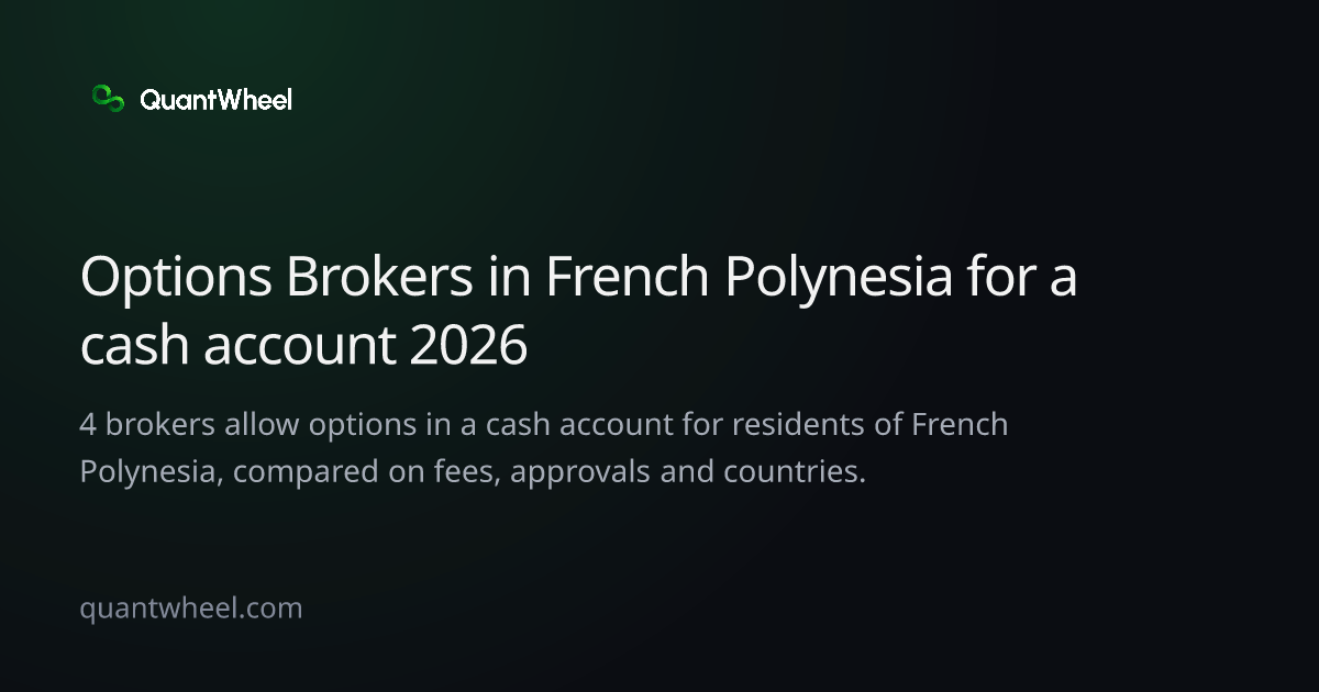 The share card of Options brokers in French Polynesia for a cash account