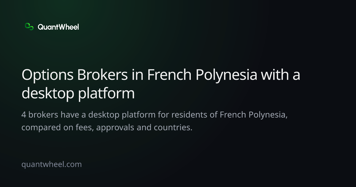 The share card of Options brokers in French Polynesia with a desktop platform