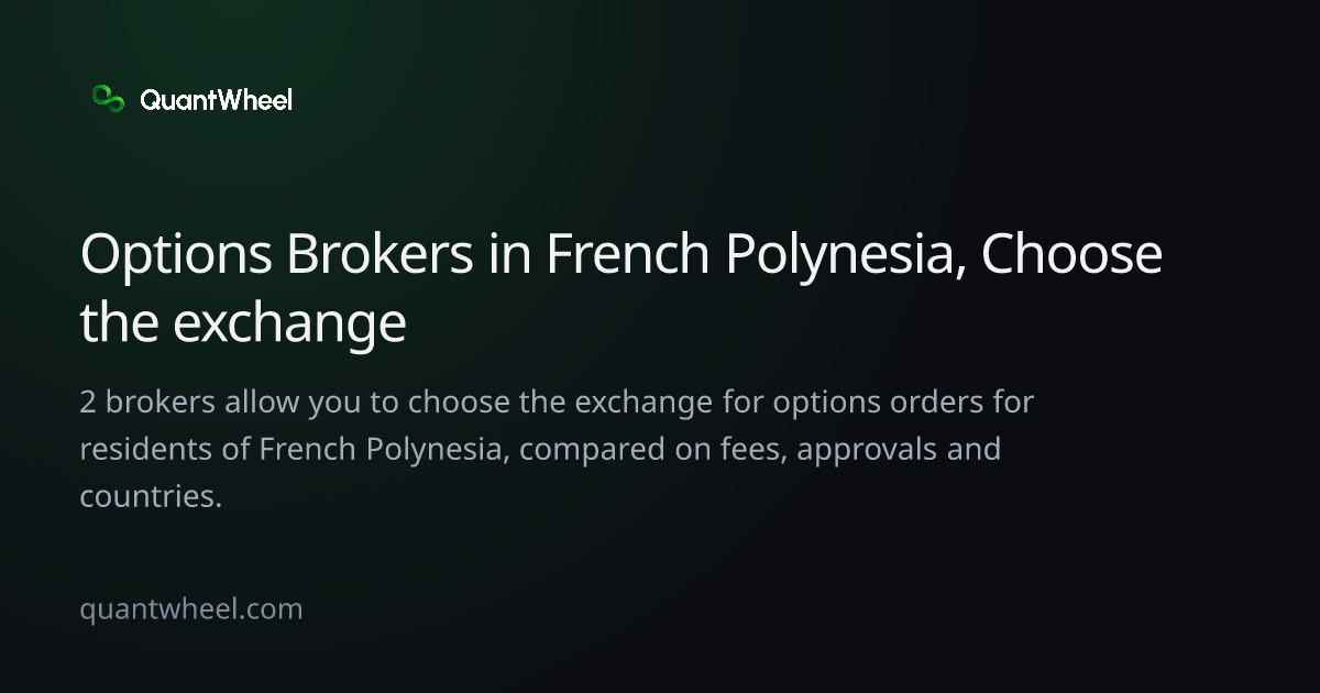 The share card of Options brokers in French Polynesia that let you choose the exchange