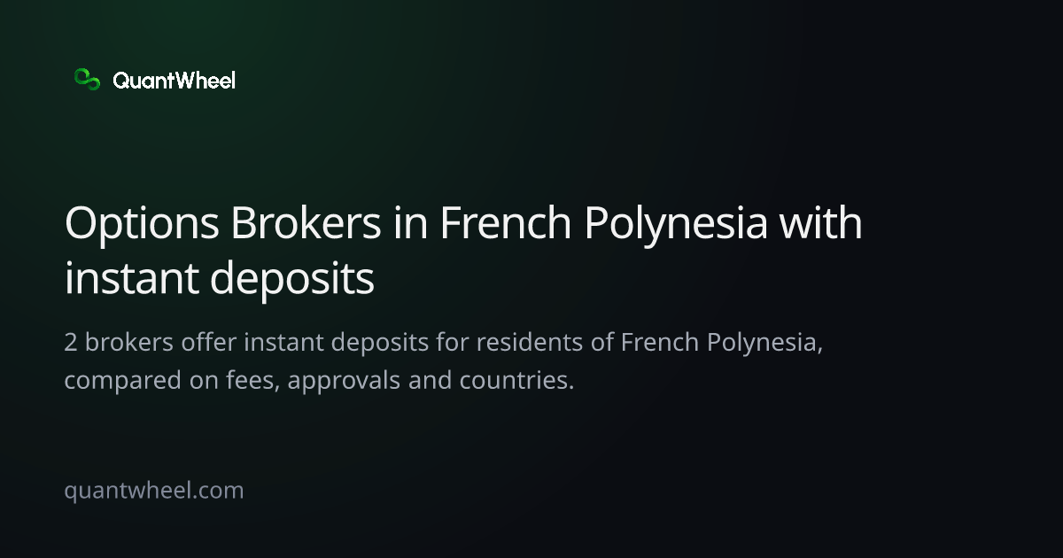 The share card of Options brokers in French Polynesia with instant deposits