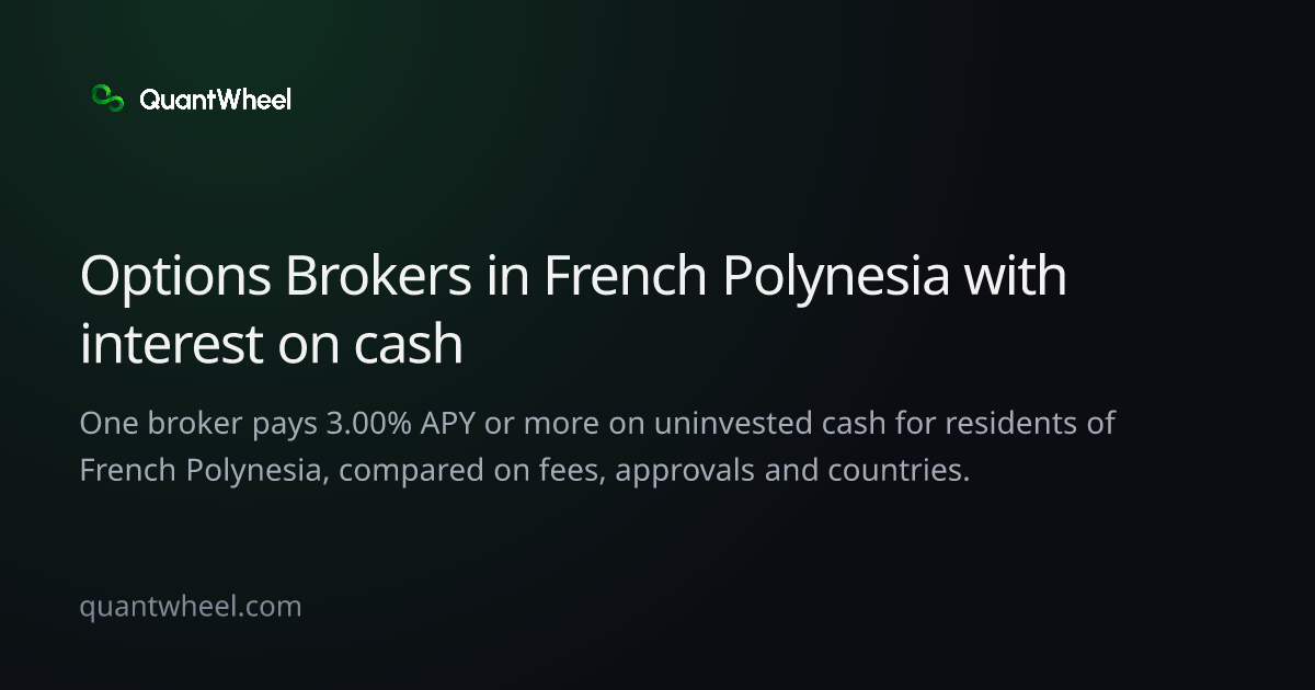 The share card of Options brokers in French Polynesia with interest on cash