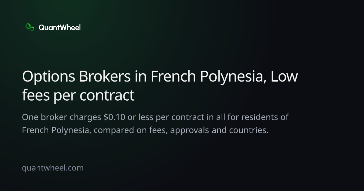 The share card of Options brokers in French Polynesia with low fees per contract