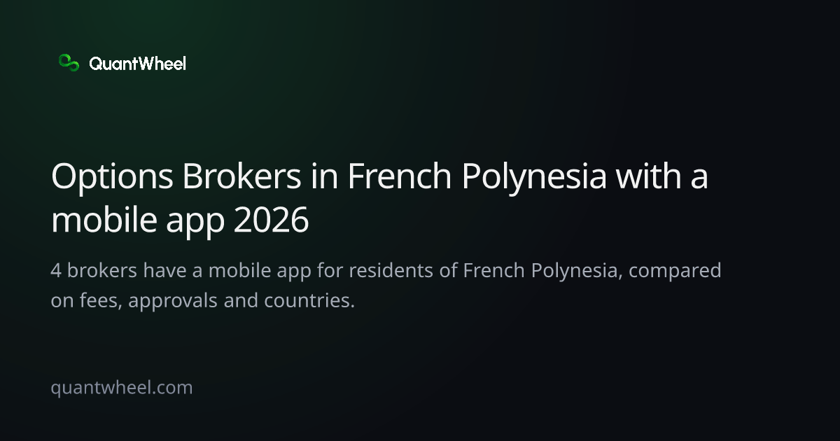 The share card of Options brokers in French Polynesia with a mobile app