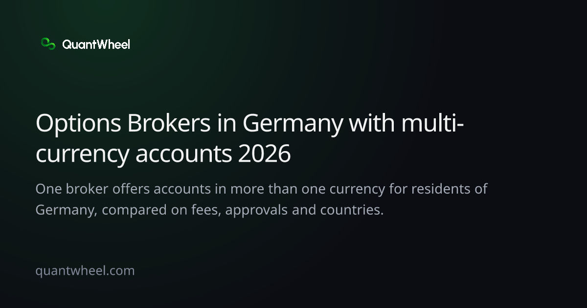 The share card of Options brokers in Germany with multi-currency accounts