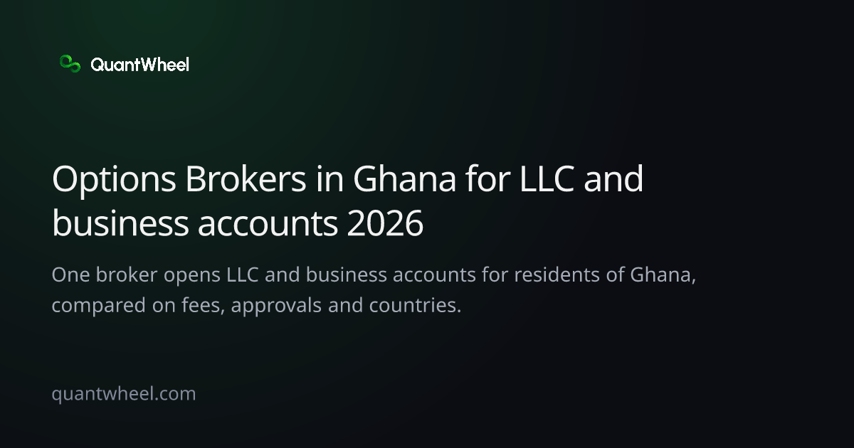 The share card of Options brokers in Ghana for LLC and business accounts