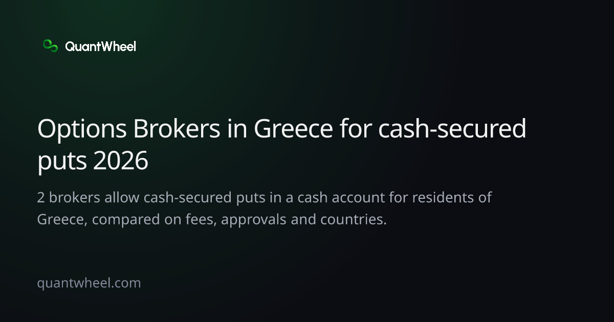 The share card of Options brokers in Greece for cash-secured puts