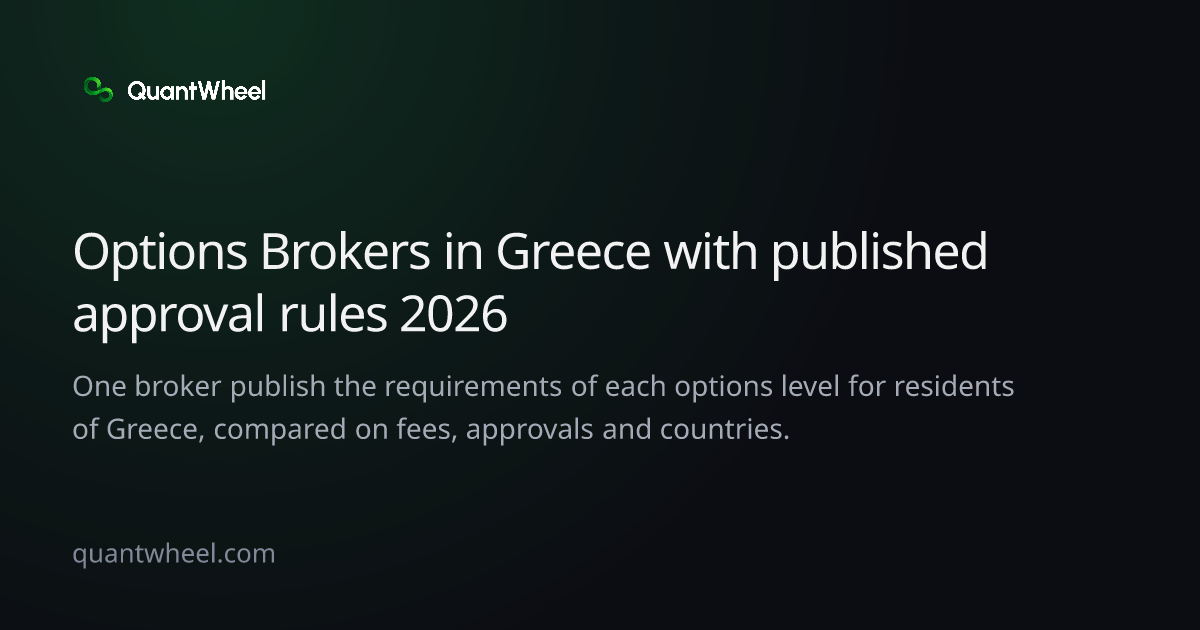 The share card of Options brokers in Greece with published approval rules