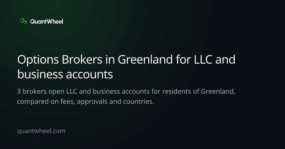 The share card of Options brokers in Greenland for LLC and business accounts